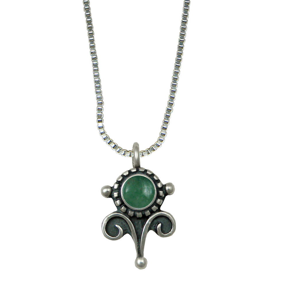 Sterling Silver Little Jade Pendant Necklace